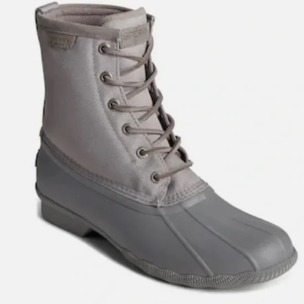 NWT Men’s Sperry Saltwater Duck Boots Canvas Waterproof Grey Sz11